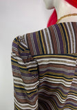 1970s vintage striped lurex jersey tunic top / glam rock / Biba / 60s / Mod