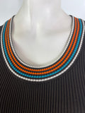 1970s vintage striped maxi dress / 70s / french chic / Mod / Indie  / Britpop / Disco