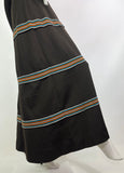 1970s vintage striped maxi dress / 70s / french chic / Mod / Indie  / Britpop / Disco