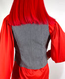 1970s vintage nautical striped cotton canvas denim waistcoat / jacket / Mod / 70s pop