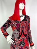 1970s vintage 'City Swingers' psychedelic maxi dress / 60s party / stage wear / Hippie