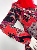 1970s vintage 'City Swingers' psychedelic maxi dress / 60s party / stage wear / Hippie