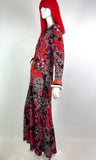 1970s vintage 'City Swingers' psychedelic maxi dress / 60s party / stage wear / Hippie