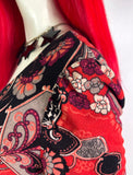 1970s vintage 'City Swingers' psychedelic maxi dress / 60s party / stage wear / Hippie