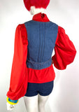 1970s vintage blue jean denim waistcoat / vest / Jet Jeans / sizes 10, 12 & 14