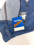1970s vintage blue jean denim waistcoat / vest / Jet Jeans / sizes 10, 12 & 14