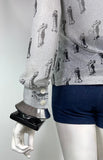 1970s vintage silver lurex Go Go Disco shirt / blouse / glam rock / 60s Mod / Deco 30s