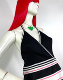 1970s vintage striped maxi halter dress / 60s / summer dress / candy stripes / Holiday