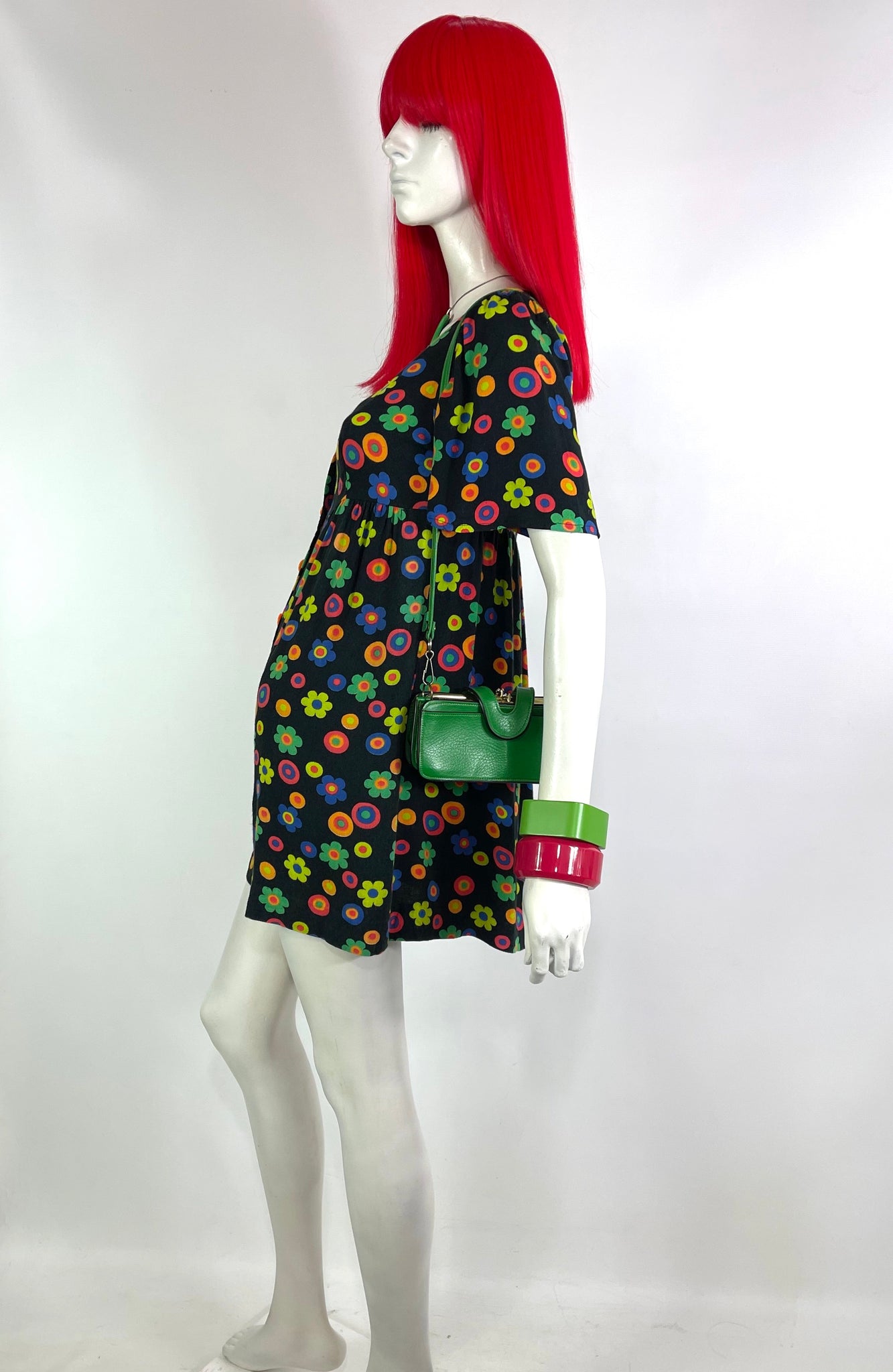 1960s vintage 'City Swingers' Mod mini dress / Twiggy / Dollybird / Go   Top of the Shops Boutique