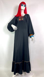 Marion Donaldson 1970s vintage Aztec boho maxi dress / Festival / balloon sleeves / 60s Psych