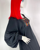 Marion Donaldson 1970s vintage Aztec boho maxi dress / Festival / balloon sleeves / 60s Psych