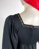 Marion Donaldson 1970s vintage Aztec boho maxi dress / Festival / balloon sleeves / 60s Psych