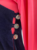 Annabelinda 1970s vintage velvet & cotton pinafore midi dress / RARE & Collectable