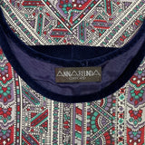 Annabelinda 1970s vintage velvet & cotton pinafore midi dress / RARE & Collectable