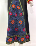 Souk 1960s vintage embroidered cotton maxi kaftan dress  Hippie / Festival / Made in Pakistan / 70s