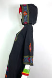 Souk 1960s vintage embroidered cotton maxi kaftan dress  Hippie / Festival / Made in Pakistan / 70s