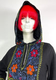 Souk 1960s vintage embroidered cotton maxi kaftan dress  Hippie / Festival / Made in Pakistan / 70s
