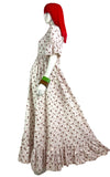 Laura Ashley Made in Wales cotton prairie maxi dress / Wedding / Regency / Downtown Abbey