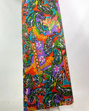 1970s vintage psychedelic maxi summer dress / 60s party / festival / Hippie
