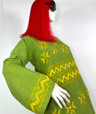 1960s vintage heavily embroidered woven cotton kaftan / Hippie / Festival / Woodstock 70s