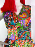 1970s vintage psychedelic maxi summer dress / 60s party / festival / Hippie