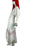 1970s vintage cotton cheese cloth embroidered maxi  dress 60s Hippie / summer Stevie Nicks