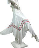 1970s vintage cotton cheese cloth embroidered maxi  dress 60s Hippie / summer Stevie Nicks