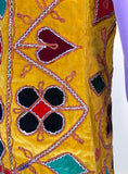 1970s vintage 60s velvet afghan hippie waistcoat / boho / Lux Hippie / embroidered / Hippy