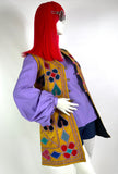 1970s vintage 60s velvet afghan hippie waistcoat / boho / Lux Hippie / embroidered / Hippy