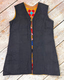 1970s vintage 60s velvet afghan hippie waistcoat / boho / Lux Hippie / embroidered / Hippy