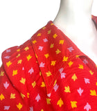 Petite Momon 1970s vintage balloon sleeve tunic smock / novelty print 60s Jeff Banks