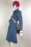 Landlubber 70s vintage denim jean shirt dress / 60s / Almost Famous / Americana Hippie