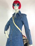 Landlubber 70s vintage denim jean shirt dress / 60s / Almost Famous / Americana Hippie