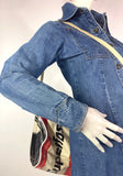 Landlubber 70s vintage denim jean shirt dress / 60s / Almost Famous / Americana Hippie
