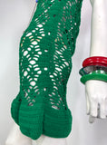 1960s vintage crochet Mod mini dress / Twiggy / summer / festival / Woodstock / Hippie