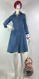 Landlubber 70s vintage denim jean shirt dress / 60s / Almost Famous / Americana Hippie