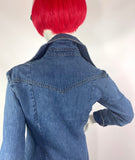 Landlubber 70s vintage denim jean shirt dress / 60s / Almost Famous / Americana Hippie