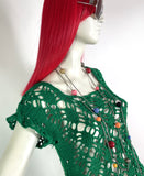 1960s vintage crochet Mod mini dress / Twiggy / summer / festival / Woodstock / Hippie