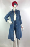 Landlubber 70s vintage denim jean shirt dress / 60s / Almost Famous / Americana Hippie