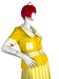 1970s vintage Diana Mackinnon two piece set / co-ord / jacket & skirt / 60s Pop Art