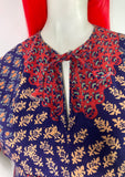 1960s 70s indian cotton Kaftan dress / Hippie / Festival / Woodstock / block print