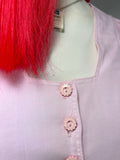 Jeff Banks 70s vintage pink billowing balloon sleeve shirt blouse / smock tunic Clobber RARE