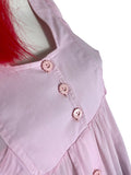 Jeff Banks 70s vintage pink billowing balloon sleeve shirt blouse / smock tunic Clobber RARE