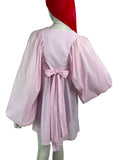 Jeff Banks 70s vintage pink billowing balloon sleeve shirt blouse / smock tunic Clobber RARE