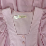Jeff Banks 70s vintage pink billowing balloon sleeve shirt blouse / smock tunic Clobber RARE