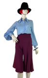 1960s / 70s Mod vintage balloon sleeve blouse / shirt / spoon collar / Susy Ware