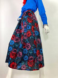 Liberty vintage 80s vintage floral fine wool skirt / pockets / Gucci / 1940s