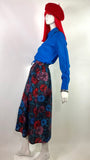 Liberty vintage 80s vintage floral fine wool skirt / pockets / Gucci / 1940s