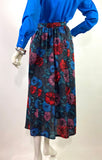 Liberty vintage 80s vintage floral fine wool skirt / pockets / Gucci / 1940s