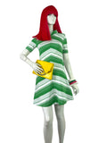 1960s vintage Mod mini dress / 70s / summer dress / candy stripe / Pop / Disco / Twiggy